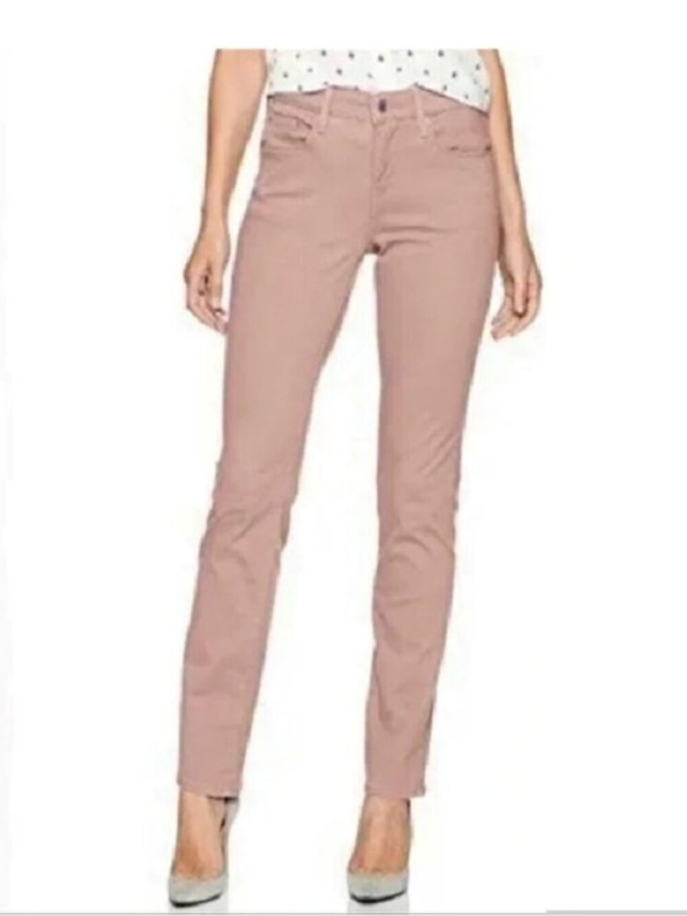 Levi's 505 Straight Leg Mid-Rise Jeans in Chalk Pink - Size 27
